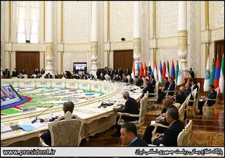 سخنرانی آیت الله رئیسی در اجلاس سران سازمان همکاری شانگهای