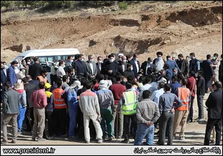 بازدید آیت‌الله رئیسی از سد در حال ساخت تنگ‌ سرخ