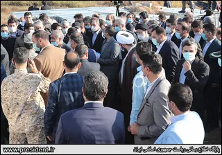 تصاویر بازدید رئیس جمهور از پروژه باند دوم جاده پارس آباد - اردبیل و مجموعه گلخانه