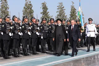 تصاویر مراسم استقبال رسمی از آیت الله رئیسی توسط رئیس جمهور ازبکستان