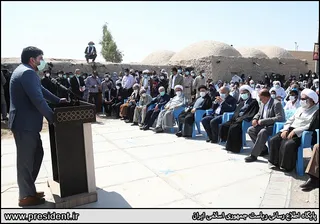 تصاویر بازدید هوایی از مناطق مرزی ایران و افغانستان و حضور و سخنرانی در روستای ملاعلی