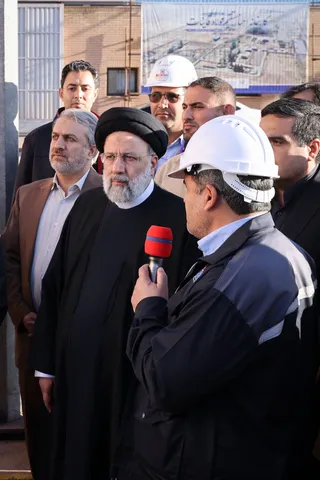 تصاویر افتتاح واحد احیای مستقیم مجتمع فولاد اسفنجی قائنات