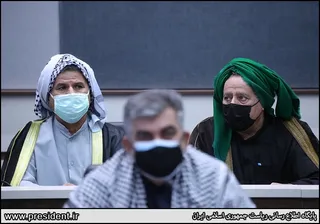 تصاویر نشست صمیمی رییس جمهور با سران عشایر خوزستان