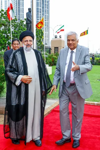 استقبال رسمی از سوی رئیس جمهور سریلانکا