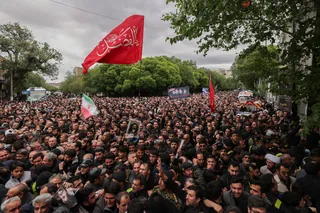 مراسم تشییع پیکر رئیس جمهور شهید و همراهان در تبریز