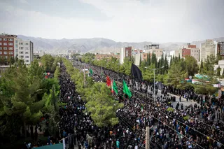 مراسم تشییع پیکر رئیس جمهور شهید و همراهان در بیرجند