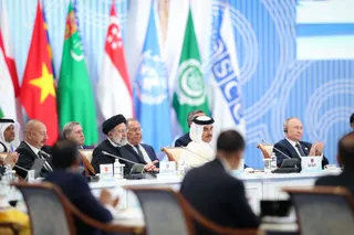 تصاویر سخنرانی آیت‌الله رئیسی در ششمین اجلاس سران سیکا