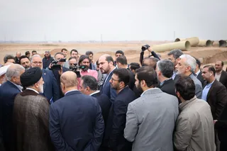 تصاویر بازدید رئیس جمهور از پروژه های خط انتقال پساب بهداشتی و کمربندی جنوبی پاکدشت