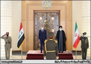 تصاویر استقبال رسمی آیت الله رئیسی از نخست وزیر عراق