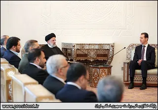 تصاویر دیدار و گفتگوی روسای جمهور ایران و سوریه