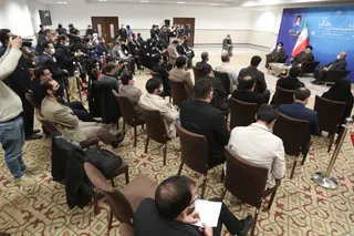 تصاویر نشست خبری رئیس جمهور در سفر به استان قم