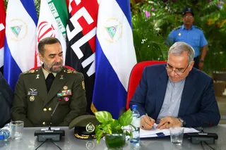 تصاویر نشست امضای اسناد همکاری و مصاحبه مطبوعاتی روسای جمهور ایران و نیکاراگوئه