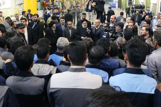 تصاویر بازدید از کارخانه کویر تایر بیرجند و حضور در جمع کارگران