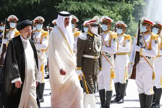 تصاویر استقبال رسمی رئیس جمهور از امیر قطر