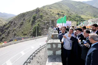 تصاویر افتتاح مسیر رفت قطعه دوم آزاد راه تهران - شمال