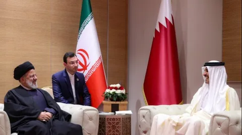 دیدار امیر قطر با رئیس جمهور