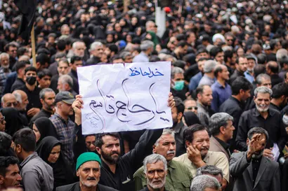 مراسم تشییع پیکر رئیس جمهور شهید و همراهان در بیرجند