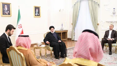 تصاویر دیدار وزیر خارجه عربستان سعودی با دکتر رئیسی