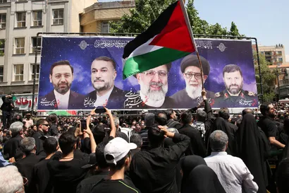 مراسم تشییع پیکر رئیس جمهور شهید و همراهان در تهران