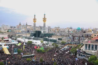 مراسم تشییع پیکر رئیس جمهور شهید و همراهان در مشهد