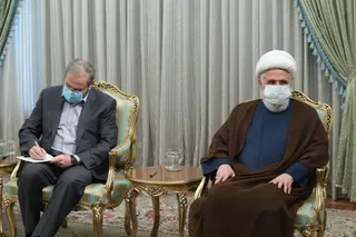 تصاویر دیدار دبیر کل حزب الله لبنان بارئیس جمهور