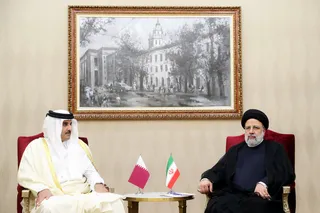 تصاویر دیدار امیر قطر با رئیس جمهور