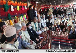 حضور آیت‌الله رئیسی در جمع عشایر بویراحمدی تنگه گرگو