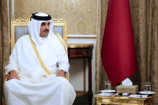 تصاویر دیدار و گفتگوی دوجانبه رئیس جمهور و امیر قطر