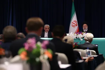 تصاویر نشست خبری رئیس جمهور با رسانه‌های بین‌المللی در نیویورک