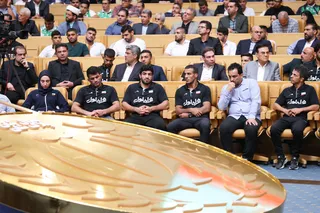 تصاویر مراسم تجلیل از مدال آوران و قهرمانان ورزشی
