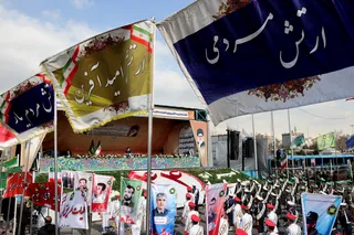 تصاویر سخنرانی در اجتماع باشکوه راهپیمایان ۲۲ بهمن ۱۴۰۱