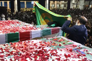 آیین گرامیداشت و وداع با پیکر مطهر رئیس جمهور شهید و همراهان در مصلی تهران