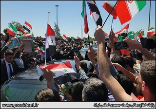تصاویر استقبال جمعی از شهروندان سوری از آیت‌الله رئیسی