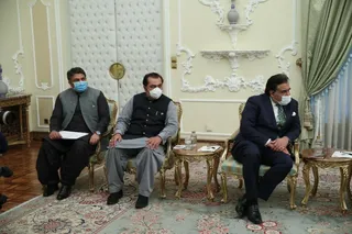 تصاویر دیدار رئیس مجلس سنای پاکستان با رئیس جمهور