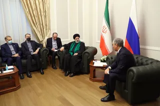 تصاویر دیدار رئیس مجلس دومای روسیه با دکتر رئیسی
