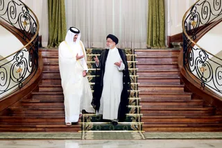 تصاویر نشست مطبوعاتی رئیس جمهور با امیر قطر