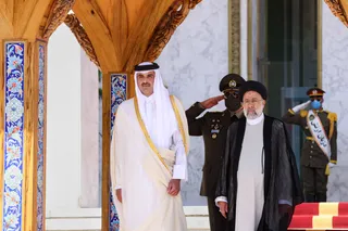 تصاویر استقبال رسمی رئیس جمهور از امیر قطر
