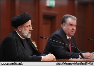 نشست خبری مشترک روسای جمهور ایران و تاجیکستان