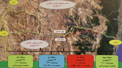 تصاویر افتتاح مسیر رفت قطعه دوم آزاد راه تهران - شمال