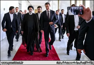 تصاویر نشست مطبوعاتی روسای جمهور ایران و سوریه و امضاء اسناد همکاری بین دو کشور
