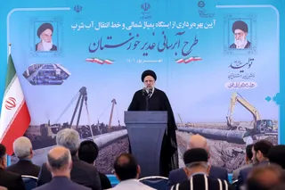 تصاویر افتتاح طرح بزرگ آبرسانی غدیر خوزستان