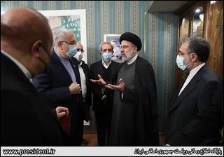 تصاویر نشست بازرگانان ایرانی مقیم عشق آباد با دکتر رئیسی