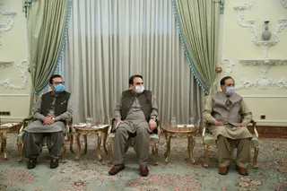 تصاویر دیدار رئیس مجلس سنای پاکستان با رئیس جمهور