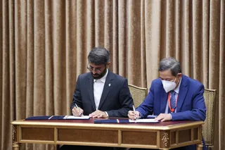تصاویر تحویل دومین کشتی نفتکش ساخت ایران به ونزوئلا با حضور روسای جمهور دو کشور