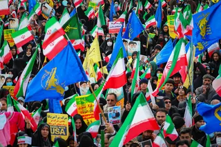 تصاویر سخنرانی در اجتماع باشکوه راهپیمایان ۲۲ بهمن ۱۴۰۱