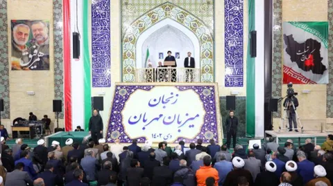 حضور در اجتماع پرشور مردم زنجان