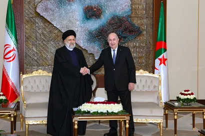 استقبال رسمی عبدالمجید تبون از رئیس جمهور
