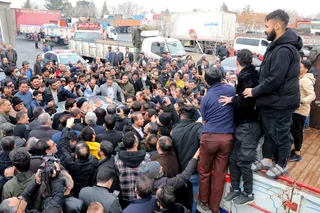 تصاویر بازدید و گفتگو با کامیون‌داران پایانه باربری بهارستان