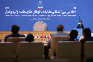 تصاویر اجلاس بین المللی مقابله با توفان های ماسه و گرد و غبار