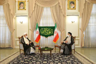 دیدار رئیس دفتر مقام معظم رهبری با رئیسی به مناسبت پیروزی در انتخابات ریاست جمهوری 1400